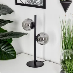 Lampe De Tableremaisnil Noir, 2 Lumieres