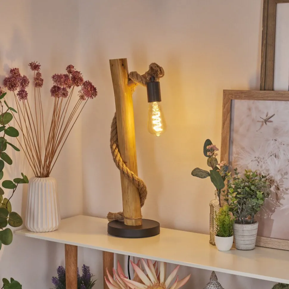 Lampe De Tableriekje Ecru, Noir, 1 Lumiere