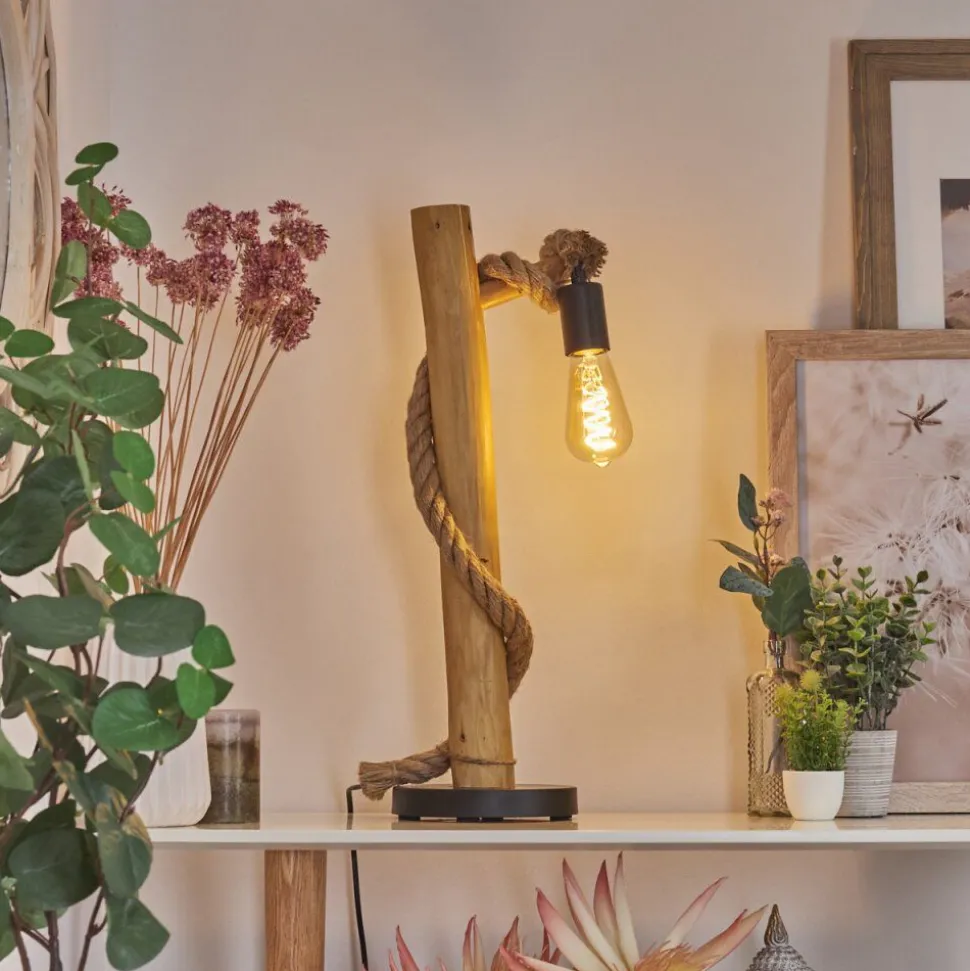Lampe De Tableriekje Ecru, Noir, 1 Lumiere
