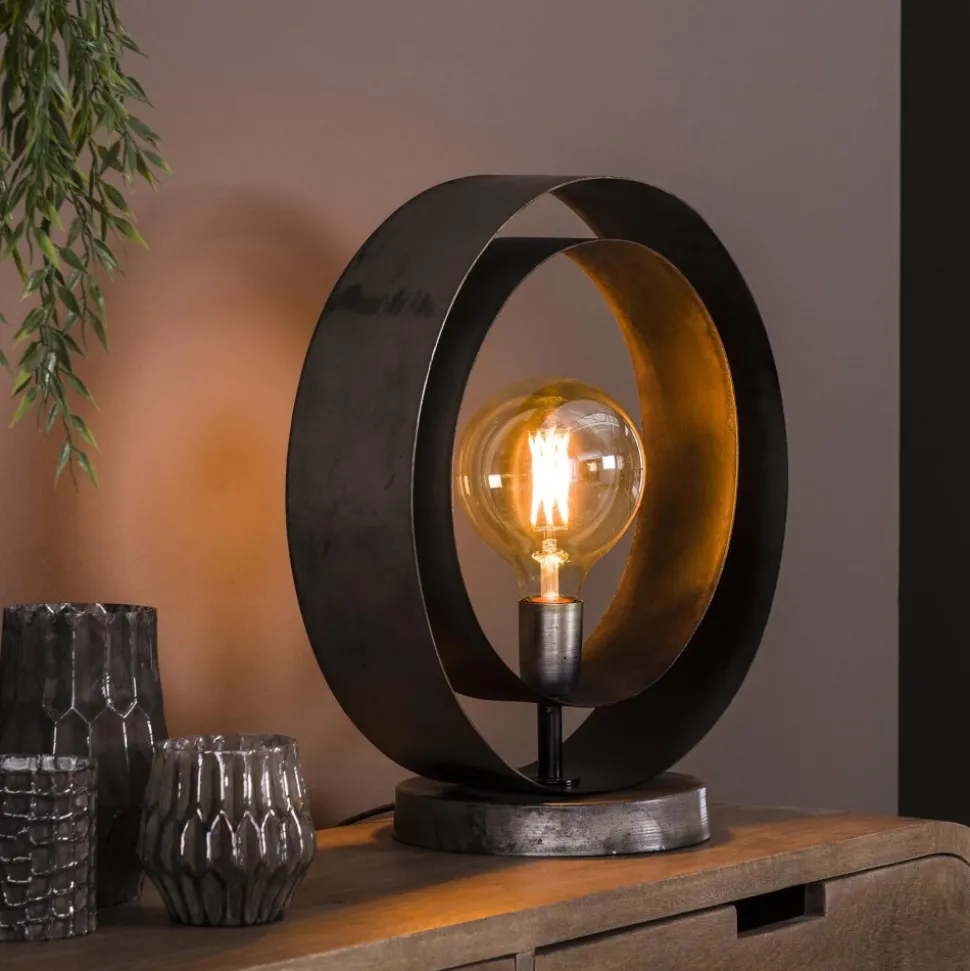 Lampe De Tablerotar Argent Oxyde, 1 Lumiere