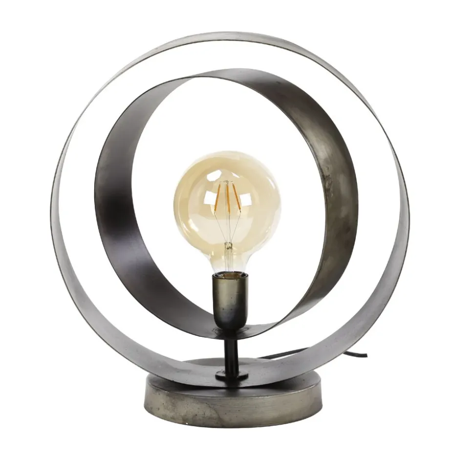 Lampe De Tablerotar Argent Oxyde, 1 Lumiere