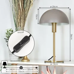 Lampe De Tabletamel Or, 1 Lumiere