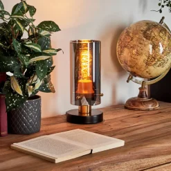 Lampe De Tablevaurois Laiton, Noir, 1 Lumiere