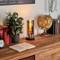 Lampe De Tablevaurois Laiton, Noir, 1 Lumiere