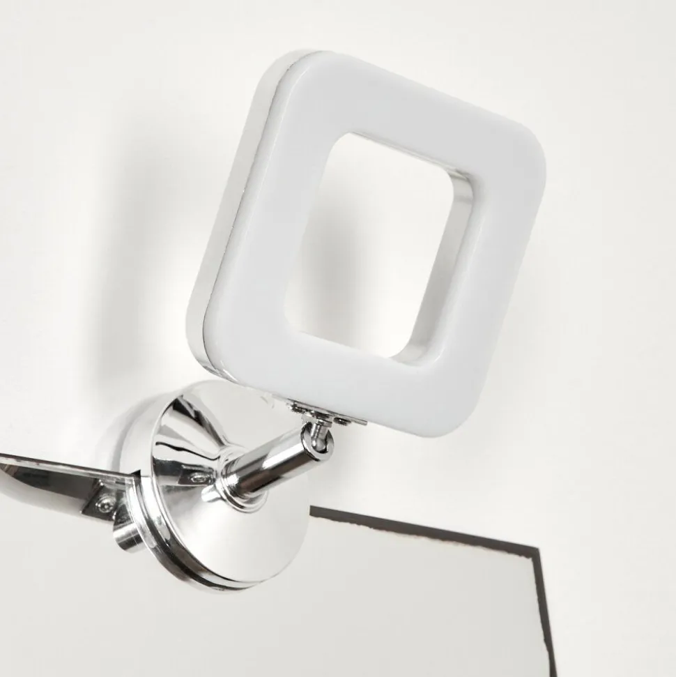 Lampe Miroir Morges Led Chrome, Blanc, 1 Lumiere