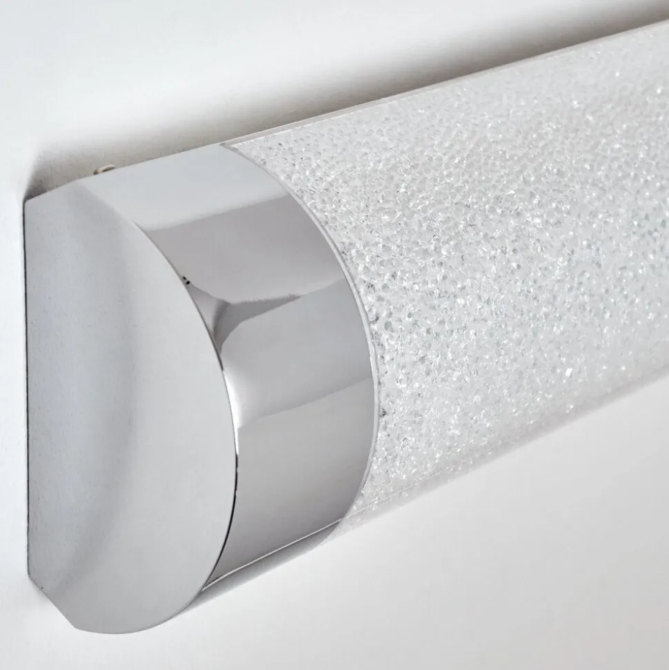 Lampe Miroir Morges Led Chrome, Scintillant, Blanc, 1 Lumiere