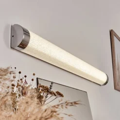 Lampe Miroir Morges Led Chrome, Scintillant, Blanc, 1 Lumiere
