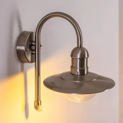 Lampe Murale D'Exterieur Elima Acier Inoxydable, 1 Lumiere, Detecteur De Mouvement