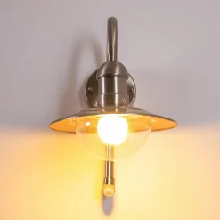 Lampe Murale D'Exterieur Elima Acier Inoxydable, 1 Lumiere, Detecteur De Mouvement