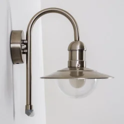 Lampe Murale D'Exterieur Elima Acier Inoxydable, 1 Lumiere, Detecteur De Mouvement