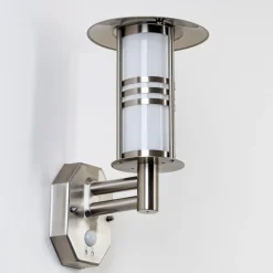 Lampe Murale D'Exterieur Forli Acier Inoxydable, 1 Lumiere, Detecteur De Mouvement