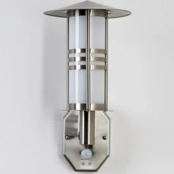 Lampe Murale D'Exterieur Forli Acier Inoxydable, 1 Lumiere, Detecteur De Mouvement