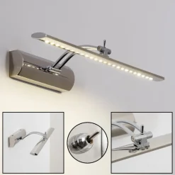 Lampe Pour Ecran Liberia Picture Led Chrome, 1 Lumiere