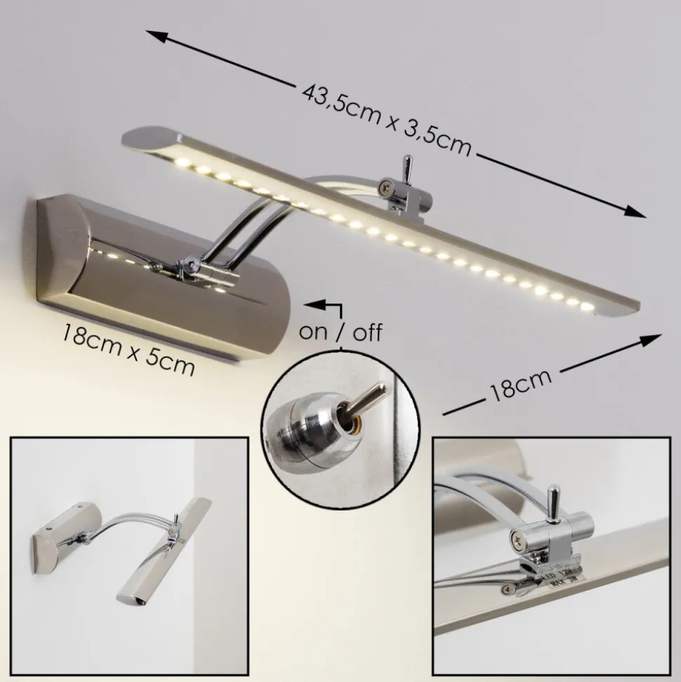 Lampe Pour Ecran Liberia Picture Led Chrome, 1 Lumiere