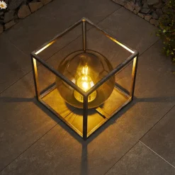 Lampe Solaire Albuquerque Led Argente, 1 Lumiere