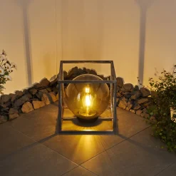 Lampe Solaire Albuquerque Led Argente, 1 Lumiere