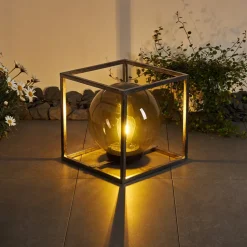 Lampe Solaire Albuquerque Led Argente, 1 Lumiere