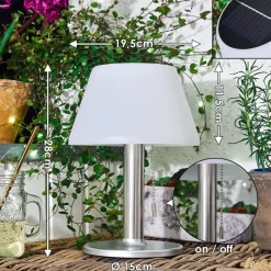 Lampe Solaire Alcudia Led Blanc, 1 Lumiere