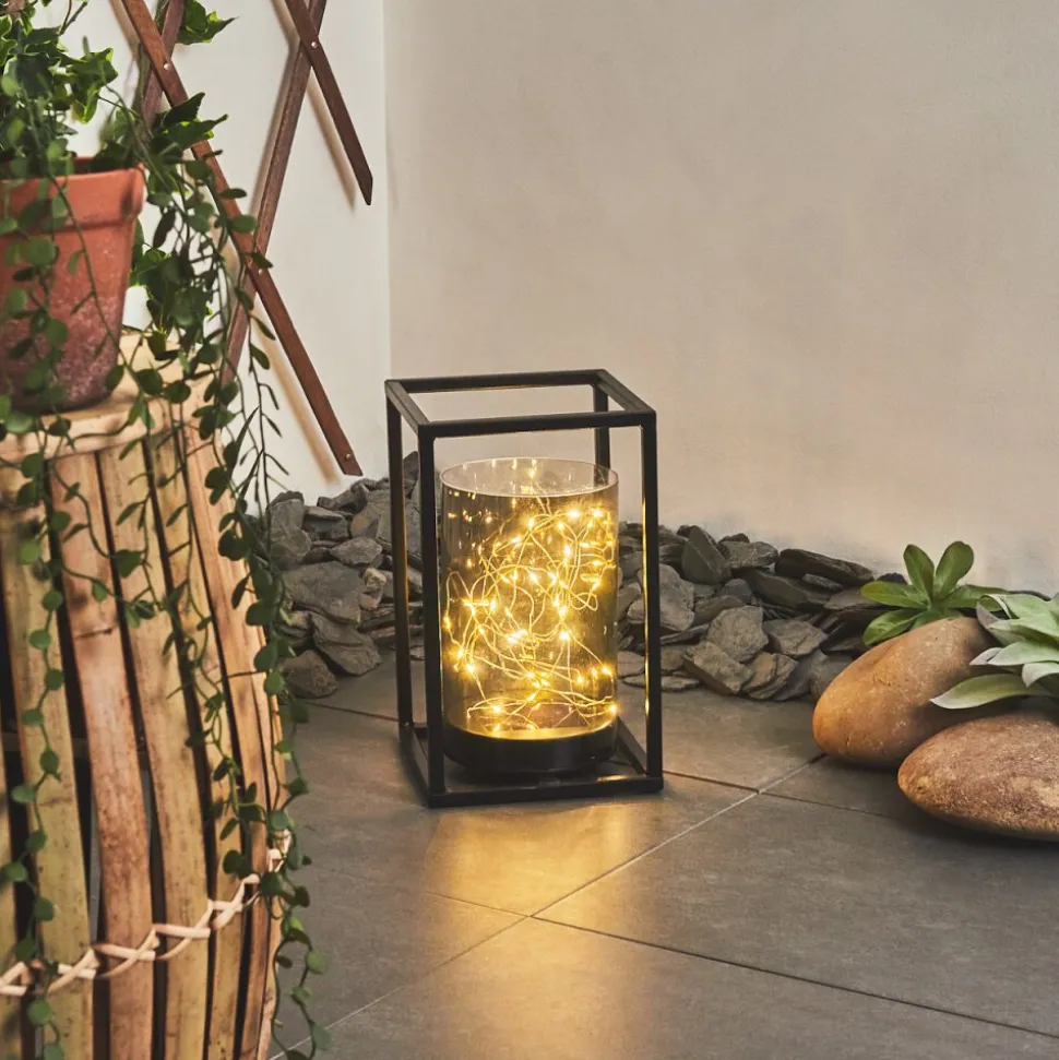 Lampe Solaire Aracaju Led Noir, 40 Lumieres