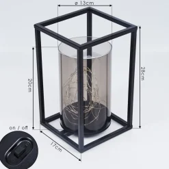Lampe Solaire Aracaju Led Noir, 40 Lumieres