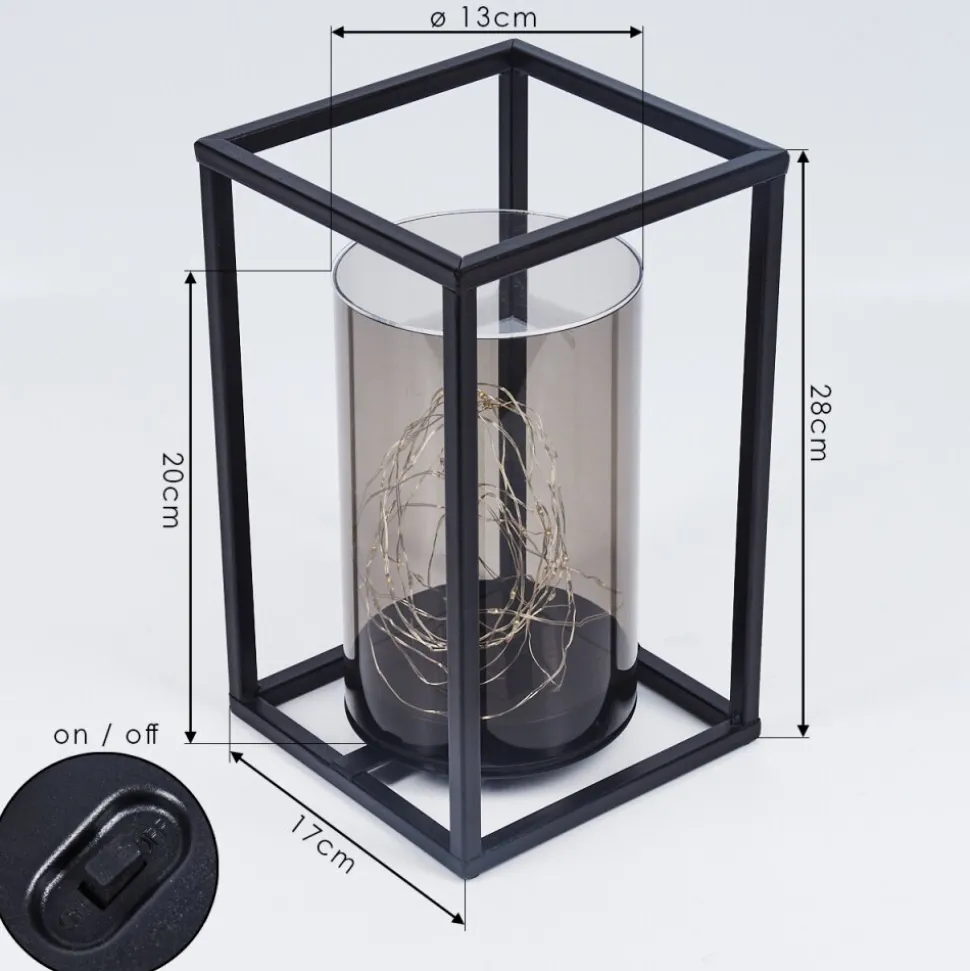 Lampe Solaire Aracaju Led Noir, 40 Lumieres