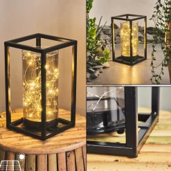Lampe Solaire Aracaju Led Noir, 30 Lumieres