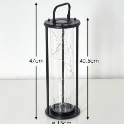 Lampe Solaire Aracaju Led Noir, 1 Lumiere
