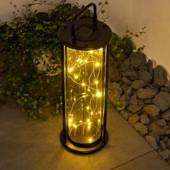 Lampe Solaire Aracaju Led Noir, 1 Lumiere