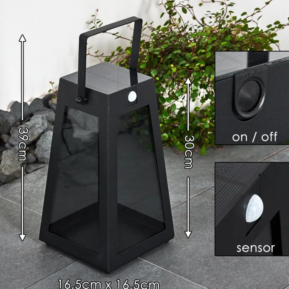 Lampe Solaire Arnhem Led Noir, 1 Lumiere