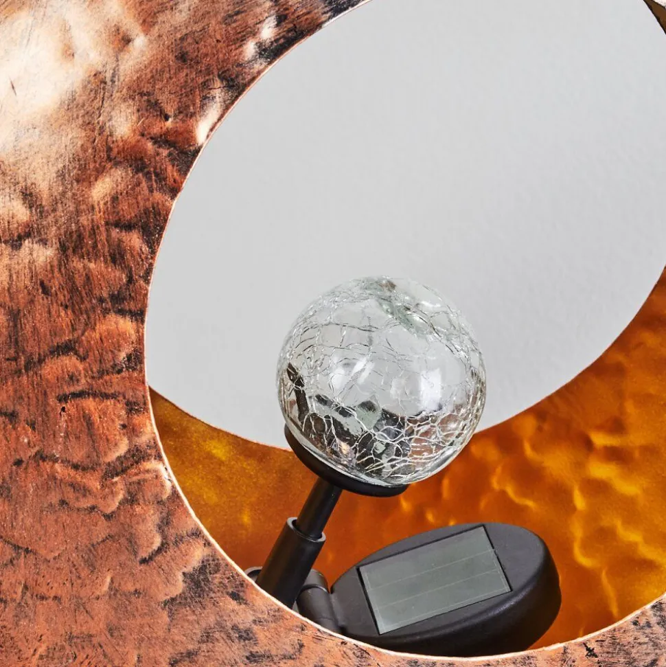 Lampe Solaire Benevento Led Cuivre, Rouille, Transparent, 1 Lumiere