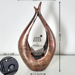 Lampe Solaire Benevento Led Bronze, 1 Lumiere