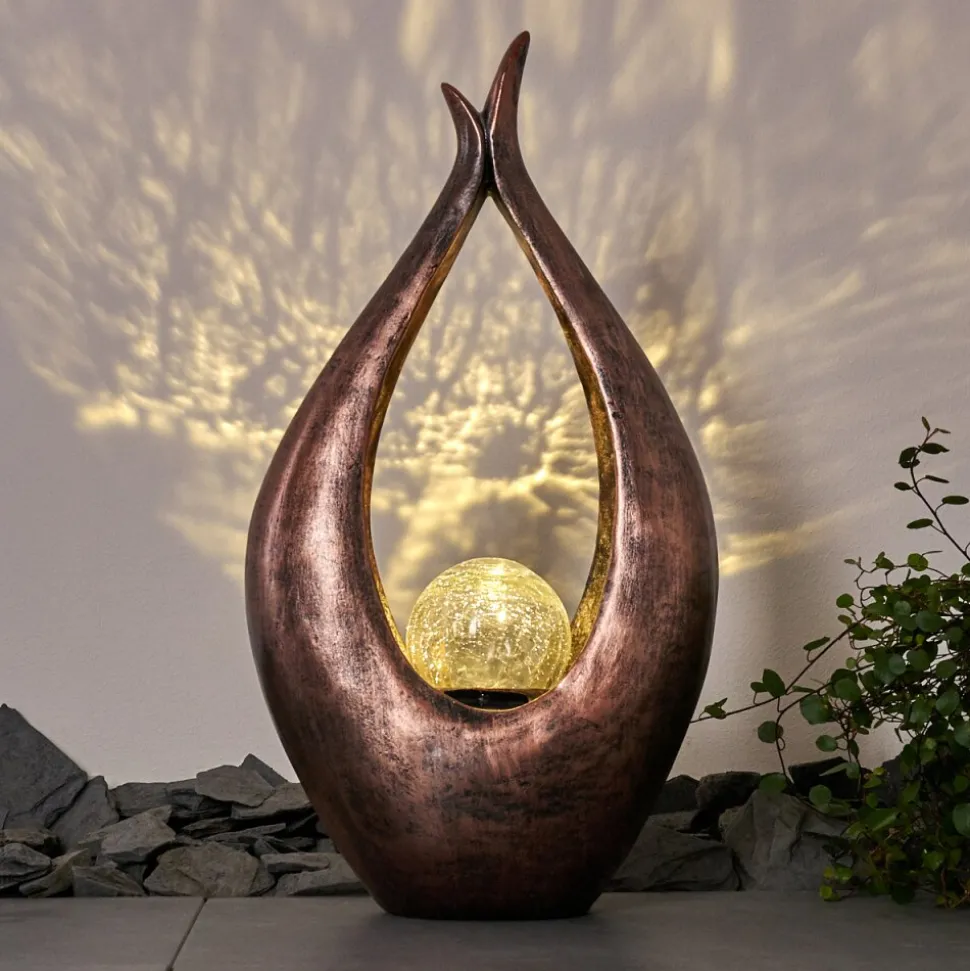 Lampe Solaire Benevento Led Bronze, 1 Lumiere