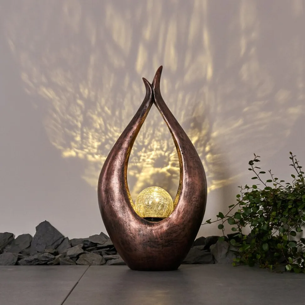 Lampe Solaire Benevento Led Bronze, 1 Lumiere