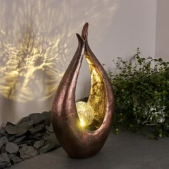 Lampe Solaire Benevento Led Bronze, 1 Lumiere