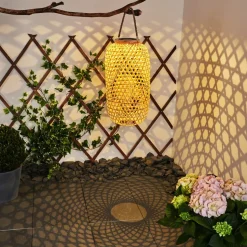 Lampe Solaire Conneaut Led Brun, Bois Clair, 1 Lumiere