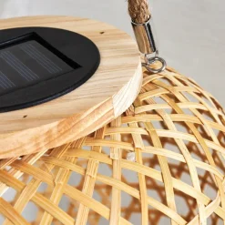 Lampe Solaire Conneaut Led Brun, Bois Clair, 1 Lumiere