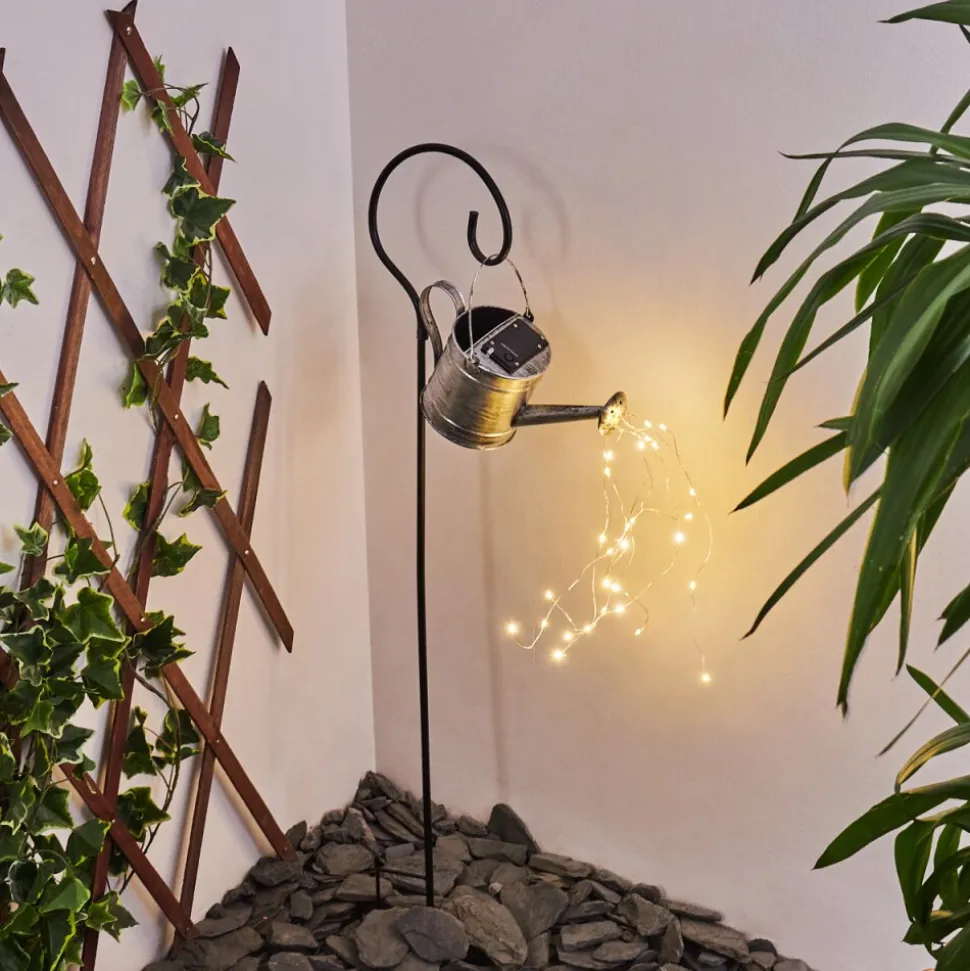 Lampe Solaire Dalen Led Noir, Argente, 28 Lumieres