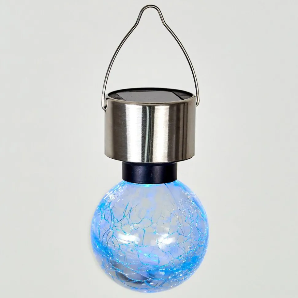 Lampe Solaire Falco Led Acier Inoxydable, 1 Lumiere, Changeur De Couleurs