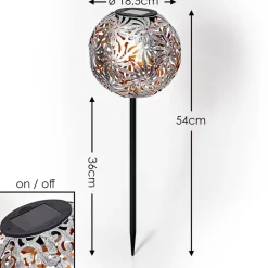Lampe Solaire Gilbert Led Argente, 1 Lumiere