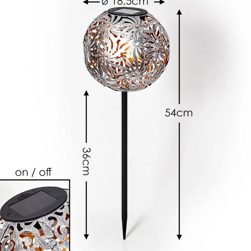 Lampe Solaire Gilbert Led Argente, 1 Lumiere