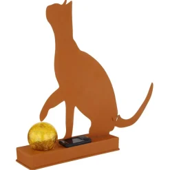 Lampe Solaire Globo Katze Led Rouille, 1 Lumiere