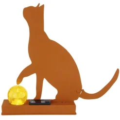 Lampe Solaire Globo Katze Led Rouille, 1 Lumiere