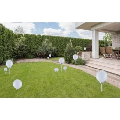 Lampe Solaire Globo Led Argente, 1 Lumiere