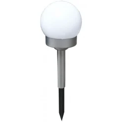 Lampe Solaire Globo Led Argente, 1 Lumiere