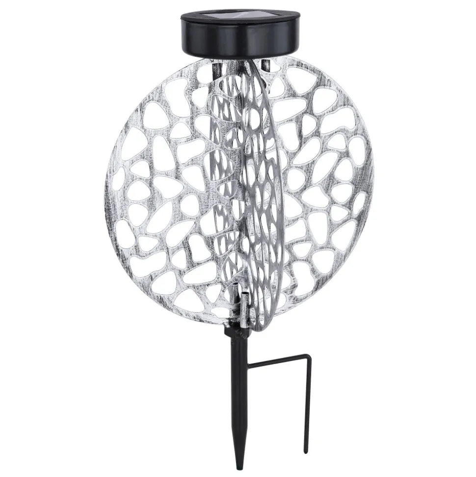 Lampe Solaire Globo Led Argente, 1 Lumiere