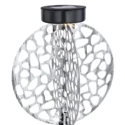 Lampe Solaire Globo Led Argente, 1 Lumiere