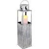 Lampe Solaire Globo Led Argent Oxyde, 1 Lumiere