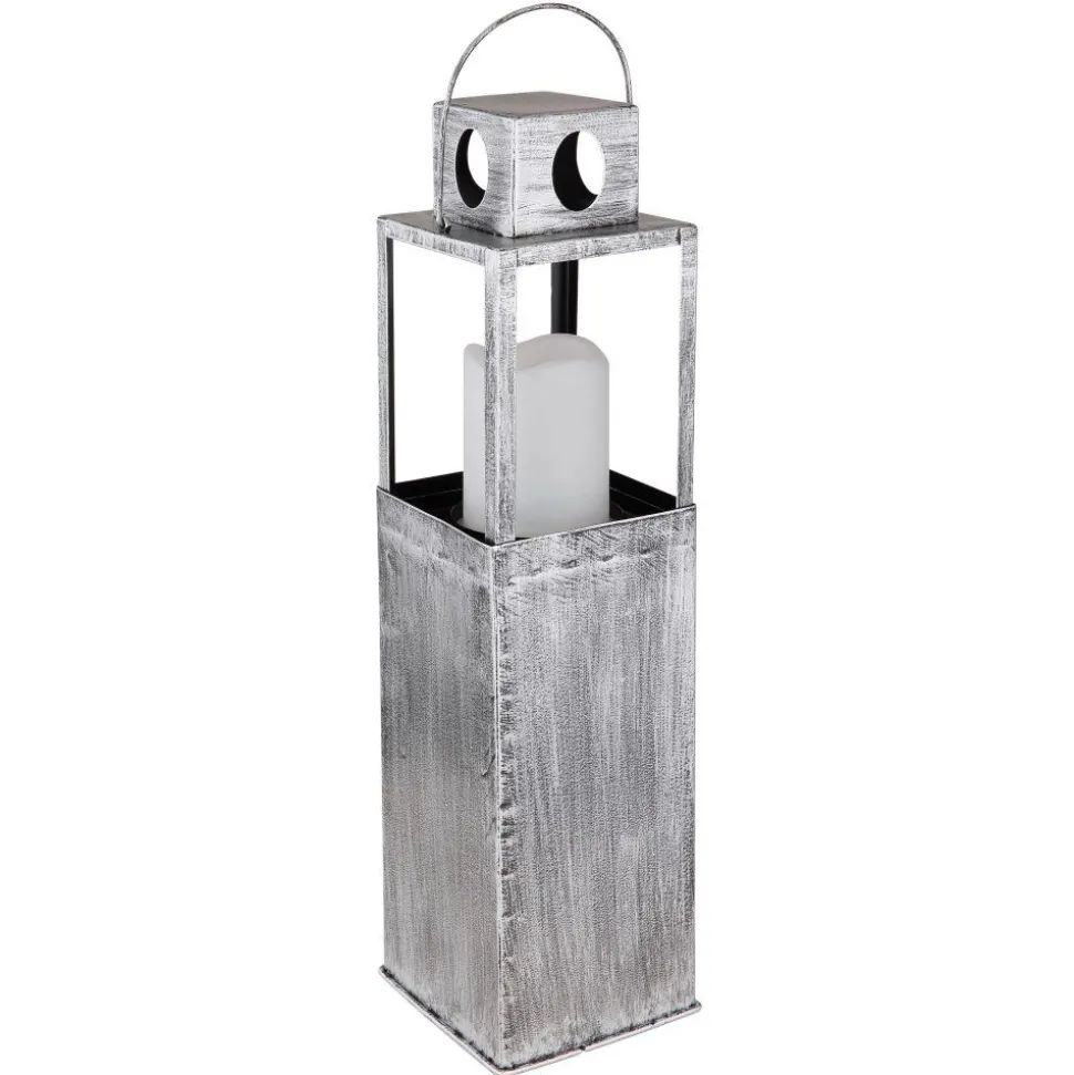 Lampe Solaire Globo Led Argent Oxyde, 1 Lumiere