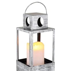 Lampe Solaire Globo Led Argent Oxyde, 1 Lumiere