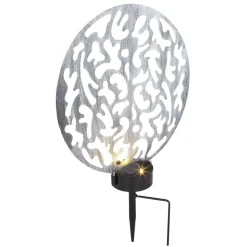 Lampe Solaire Globo Led Argente, 2 Lumieres
